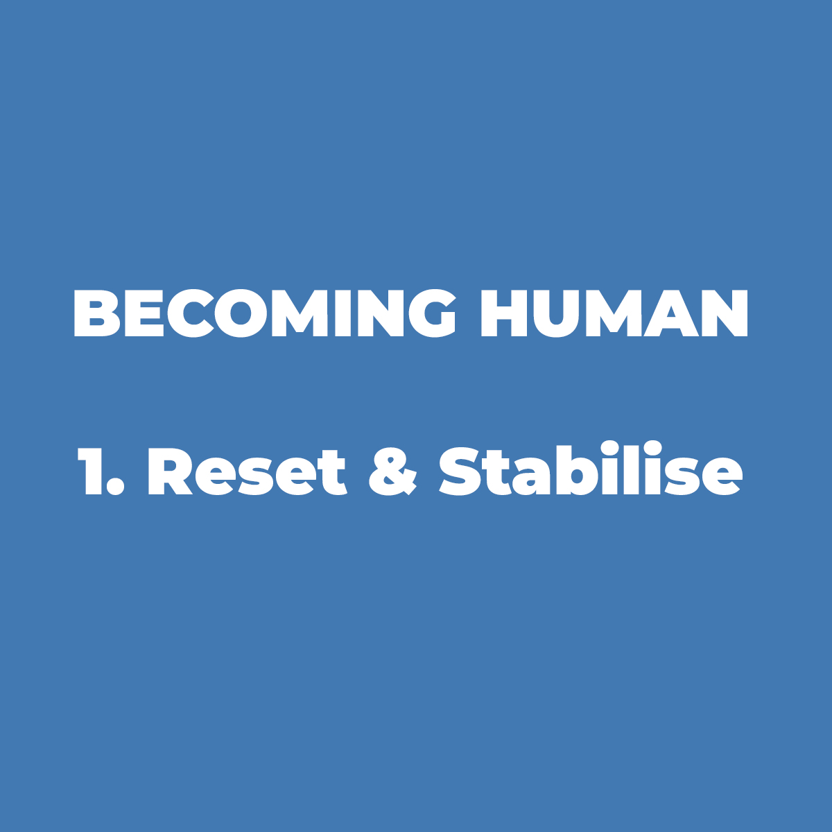 1. Reset & Stabilise