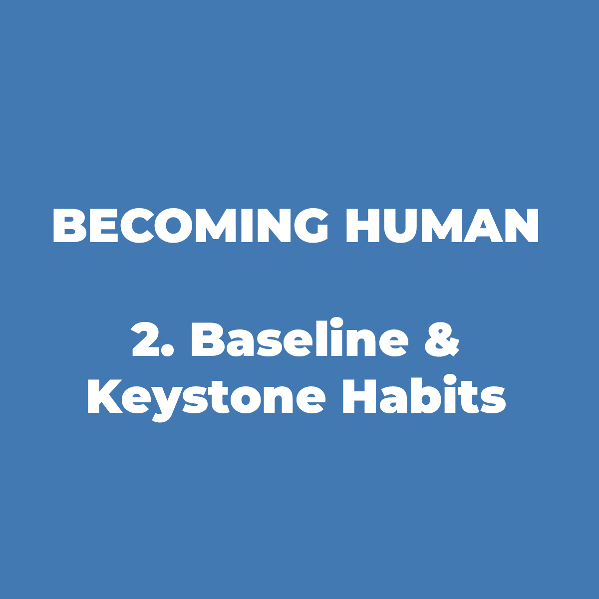 2. Baseline & Keystone Habits